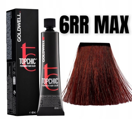 Farba do włosów - Goldwell TOPCHIC 60ml 6-RR MAX Profesjonalna