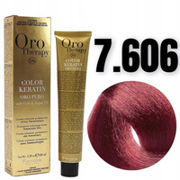 Fanola Oro Therapy Farba 7.606 Intensywny Czerwony Średni Blond Ciepłe Tony