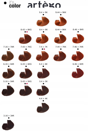 Farba do włosów - ARTEGO Farba 150ml 8.44 - 8KK