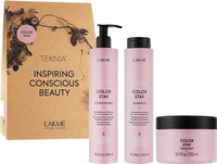 Lakme Teknia Pack 2x300+250ml Szampon + Odżywka do Włosów Farbowanych