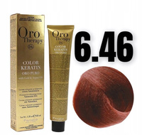 Fanola Oro Therapy Farba 6.46 Ciemny Miedziany Blond - Intensywne Ciepło