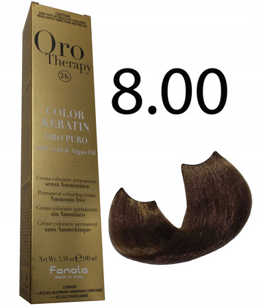 Fanola Oro Therapy Farba 8.00 Intensywny Jasny Blond - Czysta Jasność